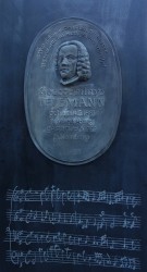 Gedenkstein der Stadt Magdeburg für Georg Philipp Telemann.