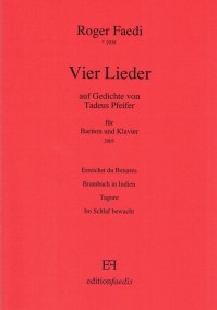 FAE029 • FAEDI - Vier Lieder - Playing score