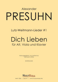 M4V-1006 • PRESUHN - Dich Lieben - Partitur und Stimmen